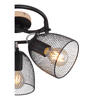 Lampa nasufitowa Josina 54034-3 z regulacją czarna drewno