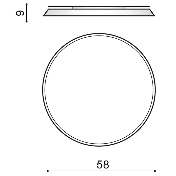 Lampa natynkowa Cortona AZ2743 LED 50W 3000K disc do jadalni szara