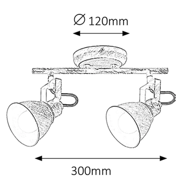 Plafon LAMPA sufitowa VIVIENNE 5967 Rabalux industrialna OPRAWA ścienna LISTWA regulowane reflektorki retro białe