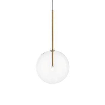 Wisząca nowoczesna lampa MILAN P0606-01B-2GAC szklana kula złota