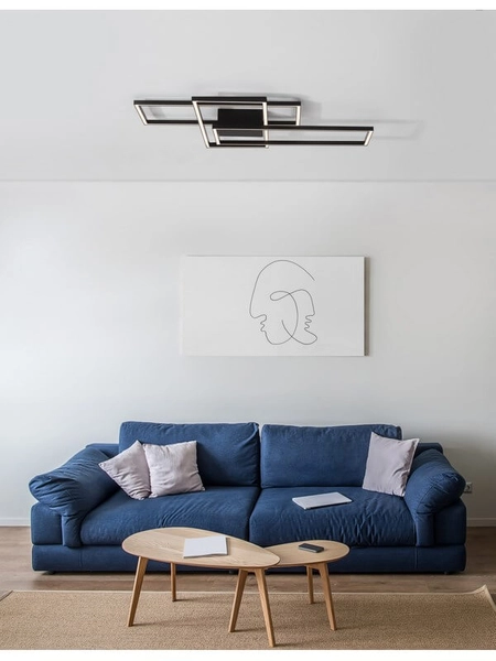 Salonowy plafon metalowy Pico LE41455 LED 55W 3000K czarne