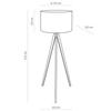 Rustykalna lampa podłogowa Treviso 5039 TK Lighting okrągły abażur czarny