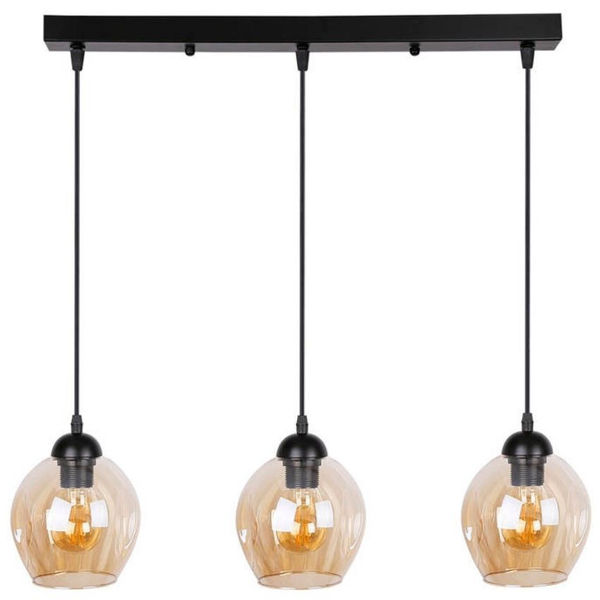 Potrójna lampa wisząca Aspa 33-00606 Candellux czarna brązowa