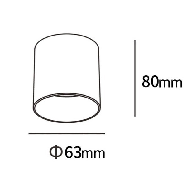 Sufitowa lampa tubka Tom LP-4848/1RM BK LED 5W 3000-6000K czarna