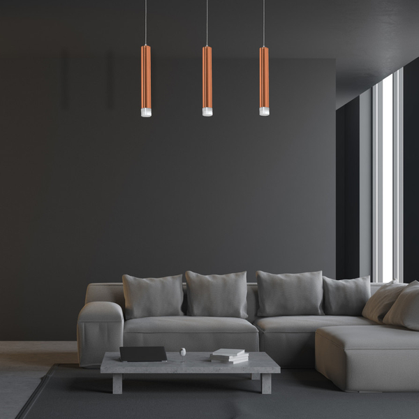 LAMPA wisząca COPPER ML985 Milagro metalowa OPRAWA zwis LED 15W 4000K listwa sufitowa miedziany