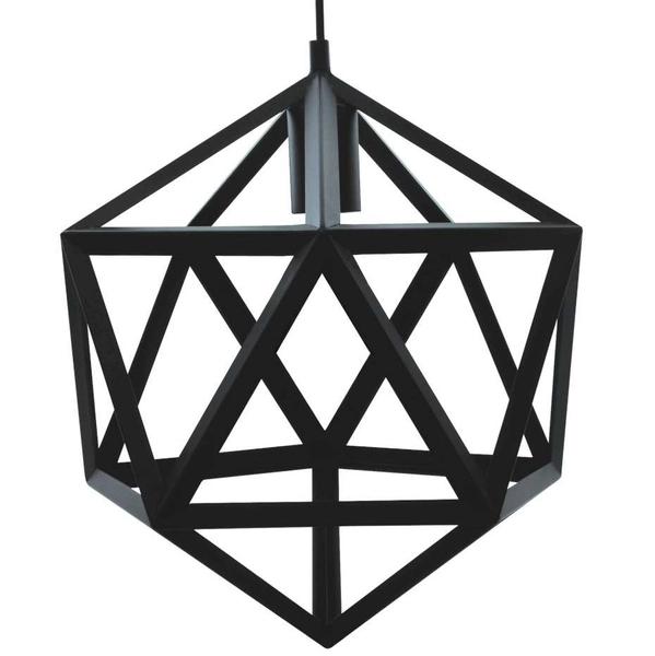 Retro LAMPA wisząca DENMARK 305534 IL MIO metalowa OPRAWA vintage zwis klatka czarna