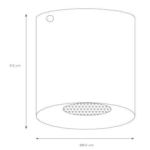 Downlight lampa sufitowa Bodi 09100/01/31 metalowa tuba biała hol