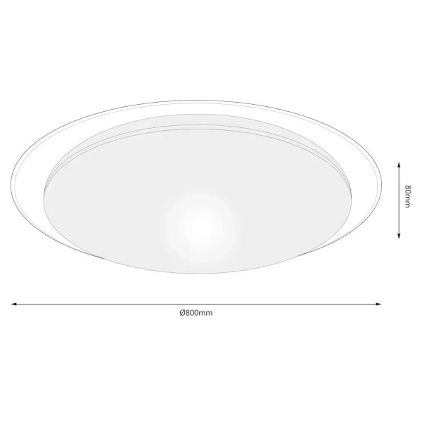 Minimalistyczna lampa sufitowa Sonic ML6411 LED 100W 3000-6000K biały