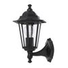 Ogrodowa lampa na ścianę VELENCE 8204 szklana IP43 czarna przezroczysta