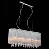 Abażurowa LAMPA glamour ISLA MDM1870-4 WH Italux klasyczna OPRAWA kryształowy ZWIS żyrandol szklany crystal biały