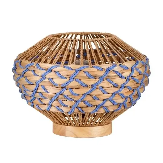 Stołowa lampa LOMVERO LE45357 do salonu boho brązowa niebieska