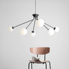 Wisząca lampa salonowa Holm 1082K1 Aldex szklane kule stick czarne białe
