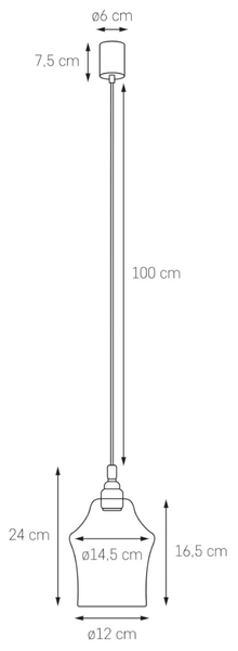 LAMPA wisząca LONGIS II 10134109 Kaspa kulista OPRAWA szklany ZWIS loftowy przezroczysty