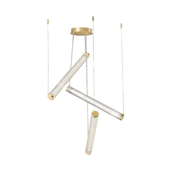 Wisząca lampa Como 1234 Zuma LED 64W 2700-6500K sople przezroczysty mosiądz