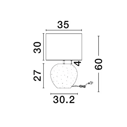 Lampka stołowa ORBEZIA LE45279 na stolik z gipsu beżowa biała