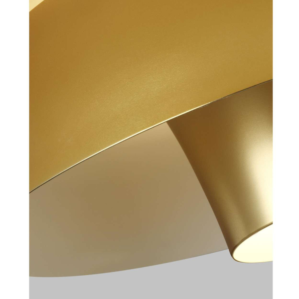 Modernistyczna LAMPA wisząca Brisbin FE-BRISBIN-BB Elstead FEISS metalowa OPRAWA designerski ZWIS okrągły mosiądz