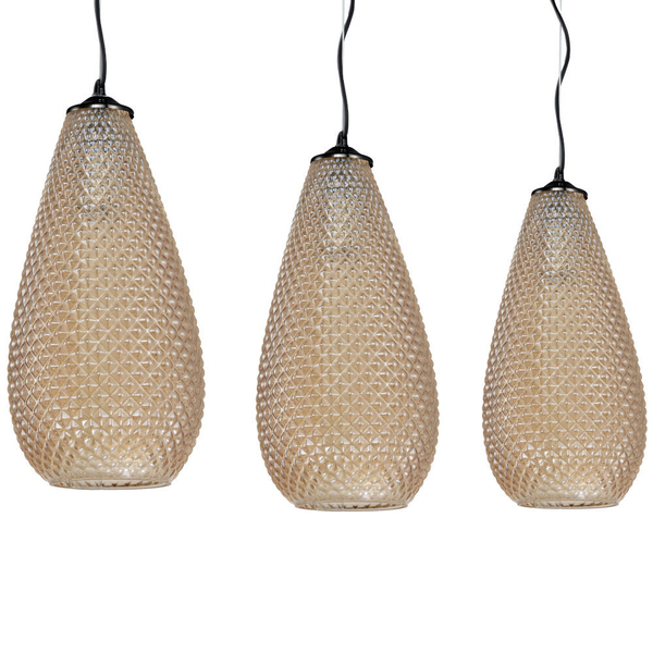 Loftowa LAMPA wisząca PETRA ML5483 Milagro szklana OPRAWA glamour zwis krople łezki czarny bursztynowy