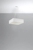 LAMPA wisząca SL.0823 kwadratowa OPRAWA loftowy ZWIS abażurowy biały