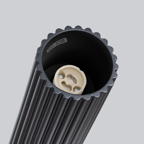 Sufitowa lampa podłużna KARBON SL.1568 tubka ryflowana czarna