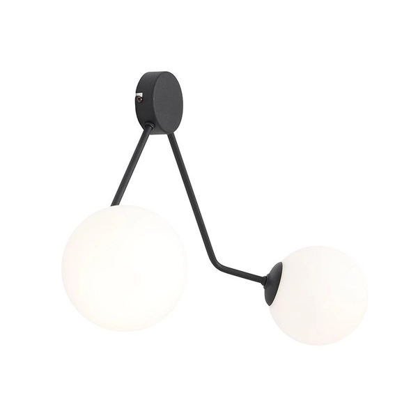 Ścienna lampa czarna Holm 1082D1 Aldex szklane kule lampa do jadalni