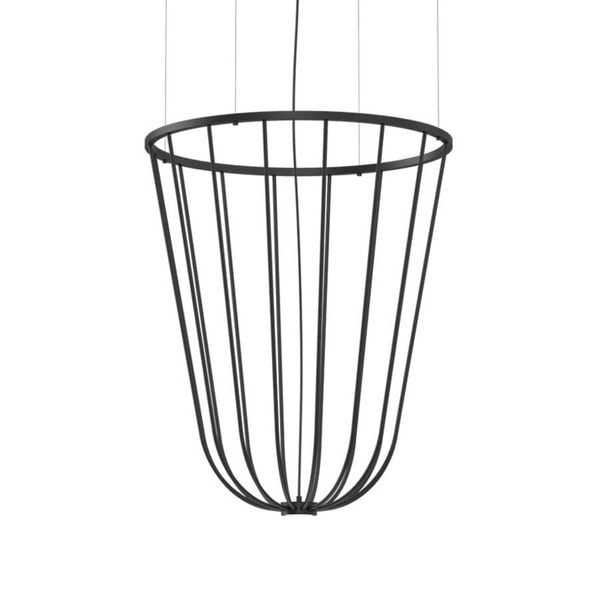 Dekoracyjna lampa zwisająca no. Moon 5145 Shilo druciak czarny