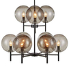 Loftowa LAMPA wisząca CROWN 107921 Markslojd skandynawska OPRAWA żyrandol ZWIS szklane kule balls sticks czarny przydymiony