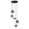 Wisząca lampa do salonu JAREVIA LE45123 LED 18W 3000K kaskada szara