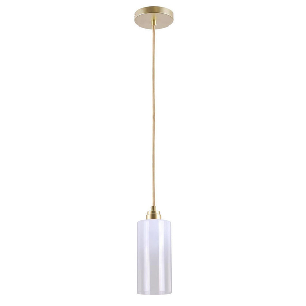 LAMPA wisząca PANTHEA 4479 Rabalux szklana OPRAWA zwis tuba złota biała