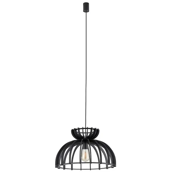 Drewniana lampa wisząca Kymi C 10575 Nowodvorski klatka czarna