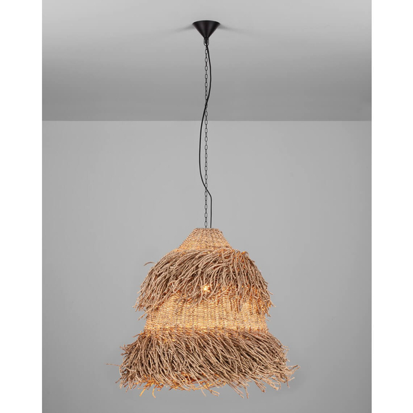 Zwisająca pleciona lampa JACINTO LE44520 boho ekologiczna naturalna
