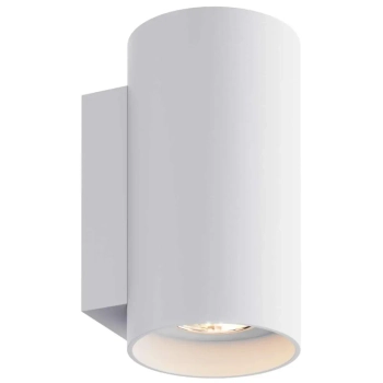 Biały kinkiet metalowa tuba Sandy do przedpokoju biała