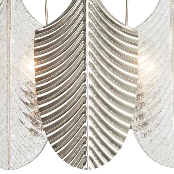 Kinkiet glamour do sypialni Palermo W03077NI Cosmolight metal szkło nikiel