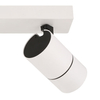 Plafon LAMPA sufitowa LACONI SPL-2813-2B-WH Italux metalowa OPRAWA regulowane reflektorki na listwie białe czarne