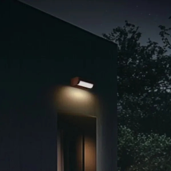 Brązowa lampa ścienna FRAME AZ6635 1xLED 12W 3000K IP65 na elewację