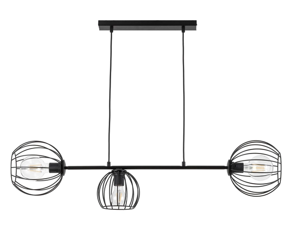 Zwis na listwie Madam 32370 czarna lampa wisząca metalowe pręty
