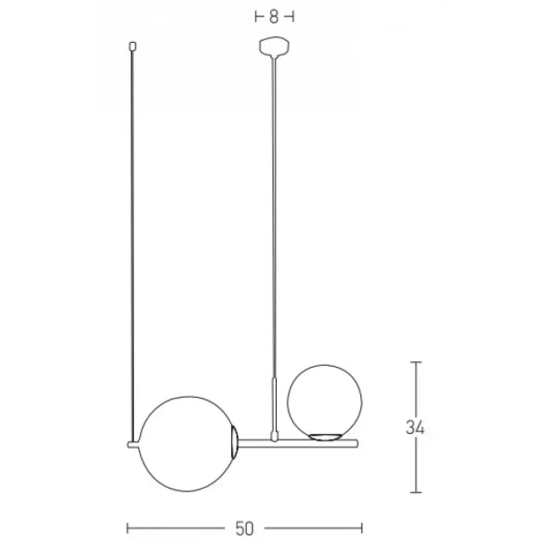 Kulista lampa wisząca 1997 szklana kule do salonu złota