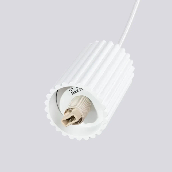 Ryflowana lampa wisząca HALO SL.1710 potrójna kule białe