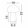 Stołowa lampka dotykowa CASTORO LE45586 LED 2W 3000K grzyb zielony