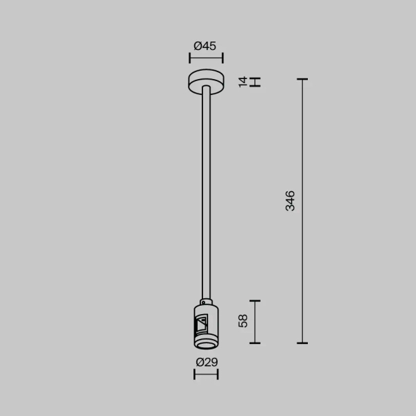 Magnetyczny uchwyt sufitowy do szyn Flarity TRA158C-B1-BS mosiądz