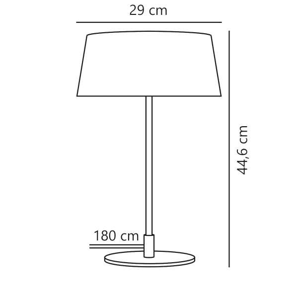 Stołowa lampka do salonu Clasi 2312645003 z włącznikiem czarny