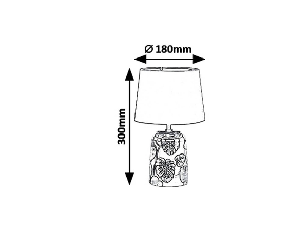 Stylowa lampa stojąca Sonal 4549 na komodę liście czarne złote