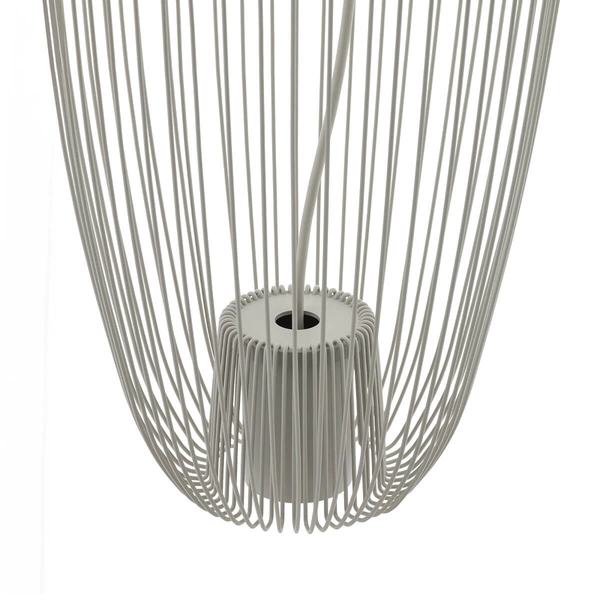 Lampa wisząca nad stół Pumpkin 11242 Nowodvorski druciana do jadalni jasna szara