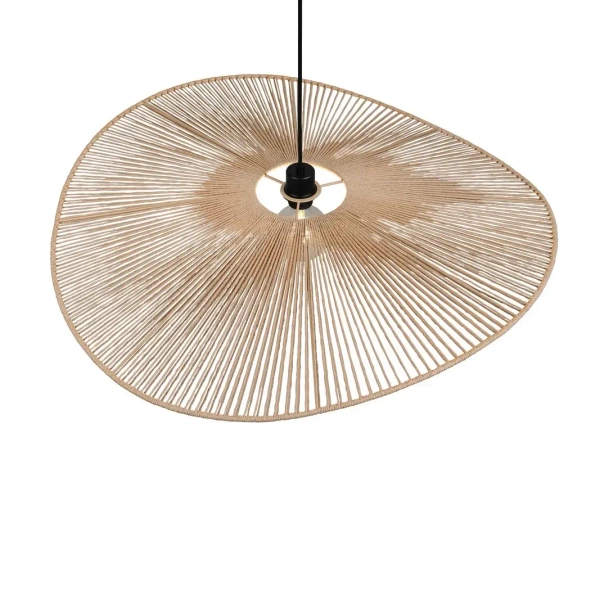 Wisząca lampa kapelusz LAURINE R36161926 ekologiczna czarny brązowy