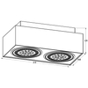 Regulowana lampa sufitowa BOXY CL 20075-BK Zumaline cube czarny
