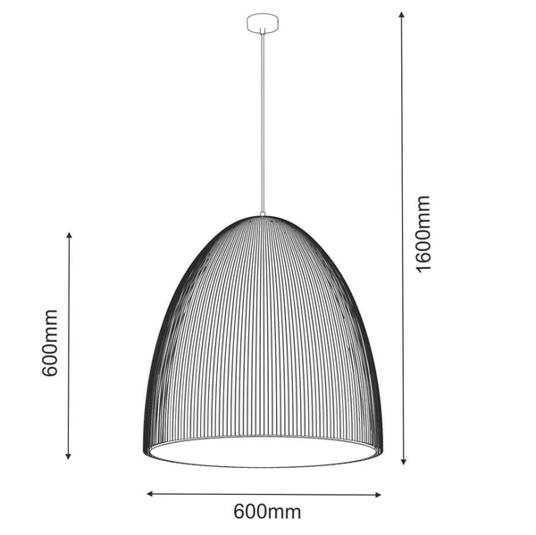 Karbowana lampa wisząca Gandra 5028+5055 Shilo regulowana do jadalni biała