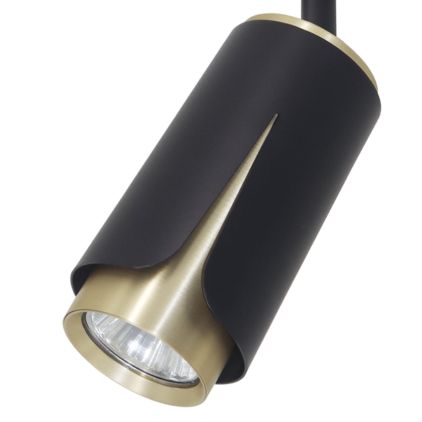 Sufitowa lampa do szyny 1-fazowej Flower ML0263 tuba czarny złoty