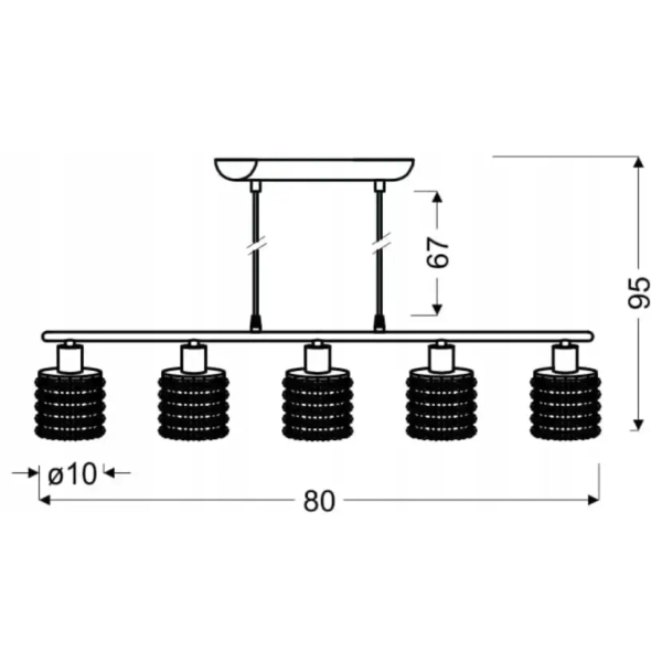 Kryształowa lampa wisząca CLASSIC 35-59294 glamour chrom fioletowy