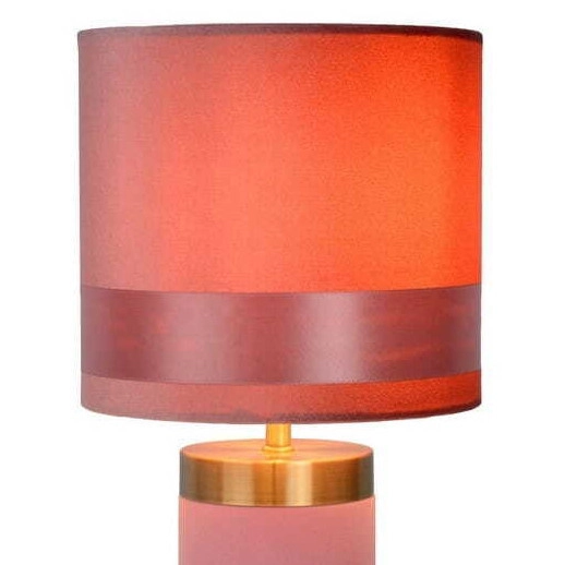 Stołowa LAMPA abażurowa EXTRAVAGANZA FRIZZLE 10500/81/66 Lucide nocna LAMPKA stojąca różowa