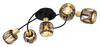 Lampa sufitowa Indiana 54357-5B kryształowa czarna przydymiona