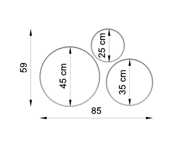 Czarny plafon okrągły SL.0917 abażurowy minimalistyczny